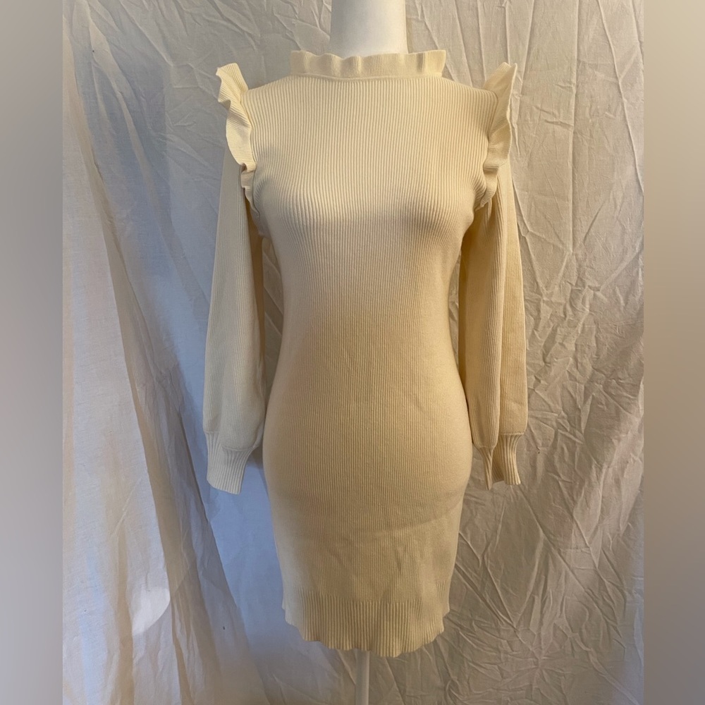 Sweater Dress Cream Size L - Picture 2 of 11